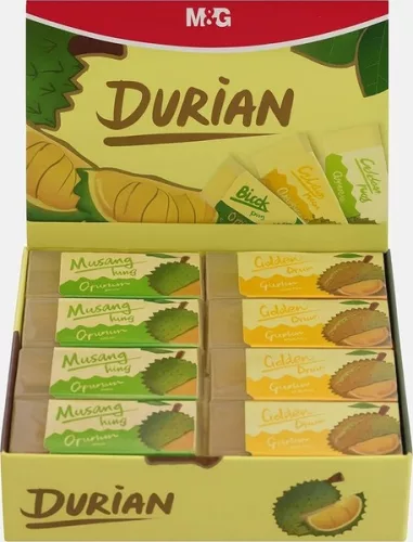 Radír, illatos M&G "Durian" vegyes színek|illatos, 36 db/doboz, AXP963NB