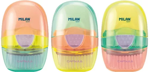 Seprűs radír Milan "Capsule" Brush "Look|radír+ecset 4900116LK2, 16 db/disp.