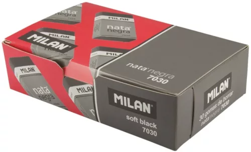 Radír Milan 7030 Nata Negra|extra puhaságú, fekete, 30 db/doboz