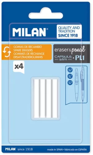 Pótradír 4 db/bliszter Milan PL1/"Capsule" Slim|Milan PL1 nyomósirónhoz, 4 db/bliszter