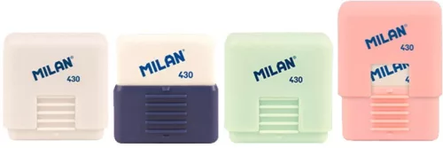Radír, műanyag tokos Milan 430 "1918 Series" vegyes színek|30 db/doboz, CMMS430SNC