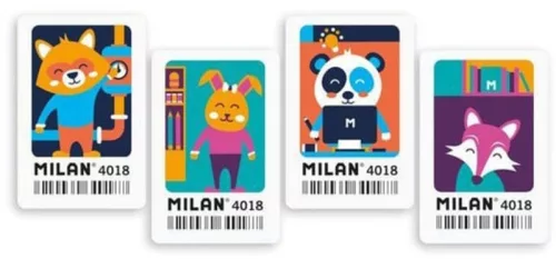 Radír Milan 4018 vegyes minta|18 db/doboz, CMM 4018
