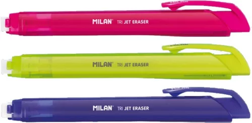 Ceruzaradír MILAN Jet háromszö|háromszög test, 1 db Jet + 2 pótbetét