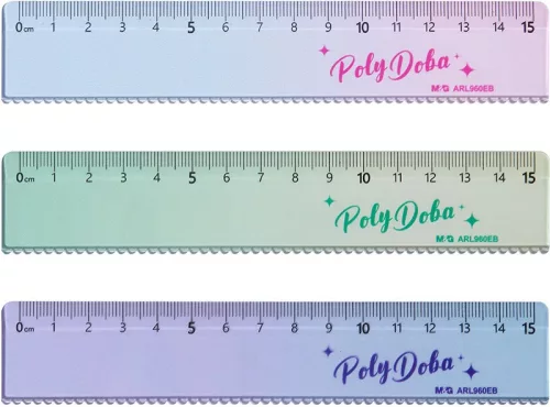 Vonalzó 15 cm M&G "Poly Doba" vegyes színek|ARL960EB