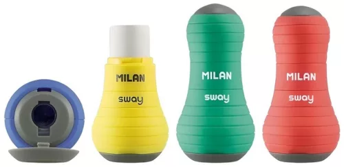Hegyező 1 lyukú, tartályos, radírral Milan "Sway|tartályos radírral 4711116