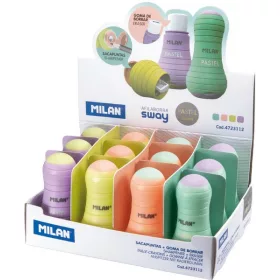   Hegyező 1 lyukú, tartályos, radírral Milan "Sway" Pastel|tartályos radírral 4723112