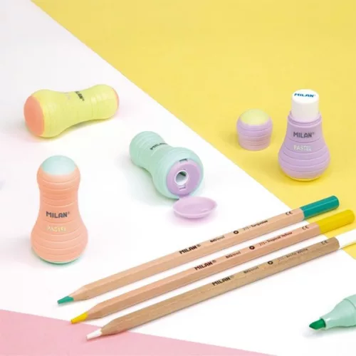 Hegyező 1 lyukú, tartályos, radírral Milan "Sway" Pastel|tartályos radírral 4723112