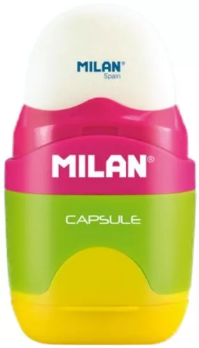 Hegyező 1 lyukú, tartályos, radírral Milan "Capsule" Mix|tartályos radírral 4701236, 4709624