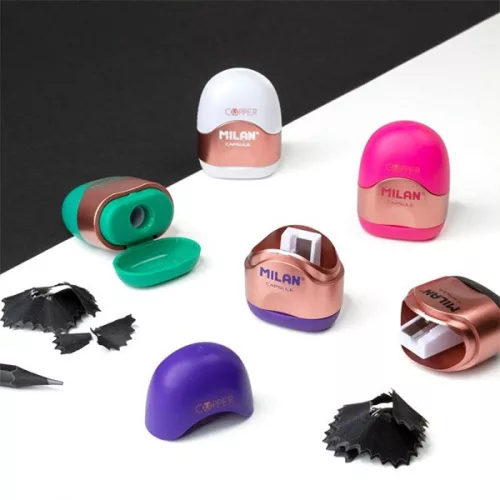 Hegyező 1 lyukú, tartályos Milan "Capsule" Copper|Copper, tartályos, 24 db/disp