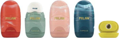 Hegyező 1 lyukú, tartályos, radírral Milan "Capsule" Lava|Lava, 4701116LV tartályos, radírral,
