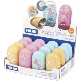   Hegyező 1 lyukú, tartályos, radírral Milan "Capsule" Roller|Roller, 4701116RL