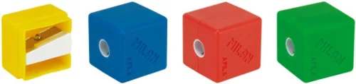 Hegyező 1 lyukú, tartályos Milan "Cubic|tartályos, 16 db/display, 20154216