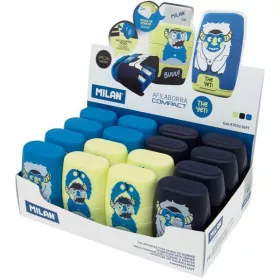  Hegyező 2 lyukú, tartályos, radírral Milan "Compact" Yeti|Yeti, tartályos radírral