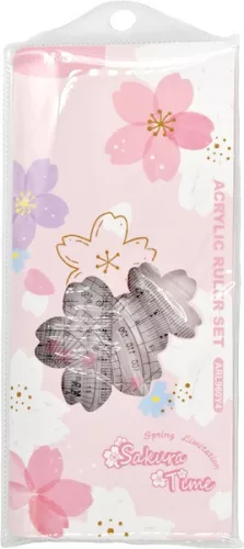 Vonalzókészlet 4 db-os M&G "Sakura Time|Sakura, 15cm+60/100+45/60+180/100)