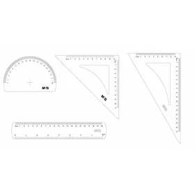 Vonalzókészlet 4 db-os M&G|20cm+60/170+45/110+180/110)