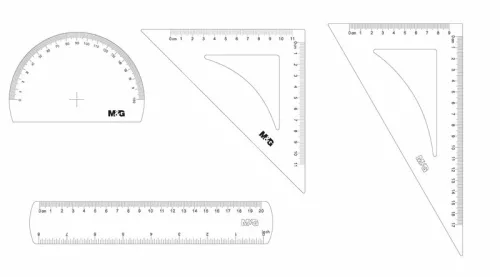 Vonalzókészlet 4 db-os M&G|20cm+60/170+45/110+180/110)