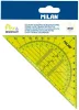 Vonalzó 45° 14 cm geometrikus Milan "Flex" Acid sárga|Geo háromszög, sárga, Acid, 354G816