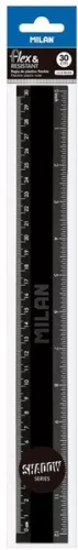 Vonalzó 30 cm Milan "Flex" Shadow fekete|Fekete, 353801DWZ