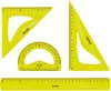 Vonalzókészlet 4 db-os Milan "Flex" Acid sárga|4 db-os, 30cm+60/180+45/130+180/100)