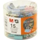 Bindercsipesz 15 mm 60 db/doboz M&G vegyes színek|60 db-os henger, ABS92770