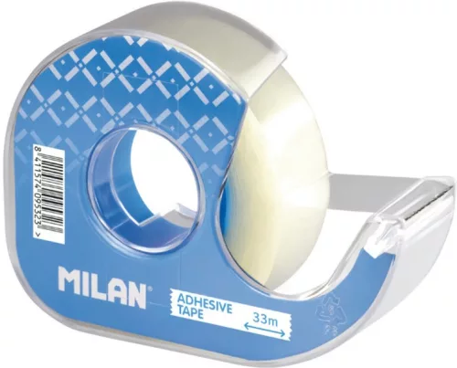Ragasztószalag, adagolóval 19 mm x 33 m Milan átlátszó|átlátszó, 19mm x 33m, 3433D836
