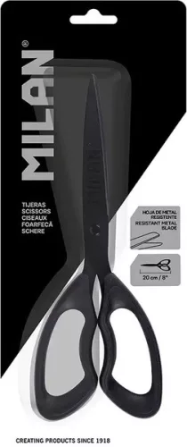 Olló, irodai 20 cm Milan "Shadow Black" fekete|20cm, fekete, BWM10537DW