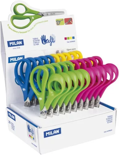 Olló, iskolai 6 cm balkezes Milan|20 db/display, 1439620
