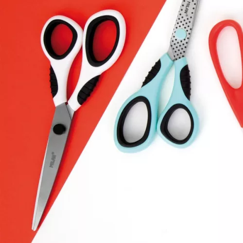 Olló, irodai 20,5 cm Milan BWM10150 fehér|20,5cm, BWM10150