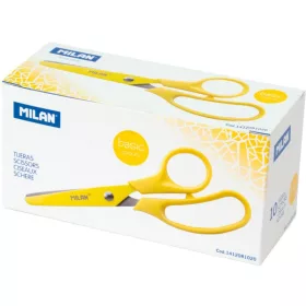   Olló, iskolai 13,4 cm Milan "Basic" sárga|sárga, 13,4 cm-es, 1412081020