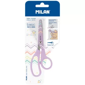   Olló, iskolai 13,3 cm Milan "Basic" Pastel lila|Pastel, lila, 13,3 cm, BWM10426LV