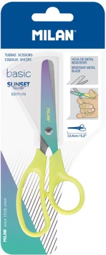 Olló, általános 13,4 cm Milan "Basic" Sunset sárga|sárga,BWM10444Y