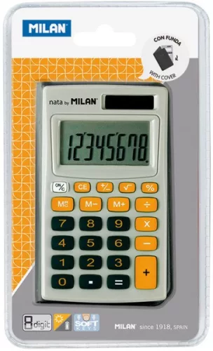 Zsebszámológép 8 számjegy Milan 150208 narancs|8 digit, narancs, 150208OBL
