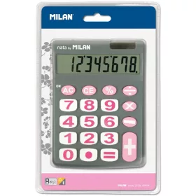   Számológép asztali 8 számjegy Milan 151708 szürke|8 digit, szürke-fehér-rózsa, 151708GBL
