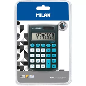   Zsebszámológép, 8 számjegy Milan 150908 "Touch" fekete|bliszteres, fekete, 150908KBL