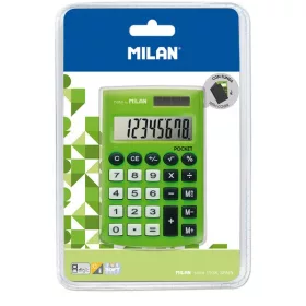   Zsebszámológép, 8 számjegy Milan 150908 "Touch" zöld|bliszteres, zöld, 150908GBL