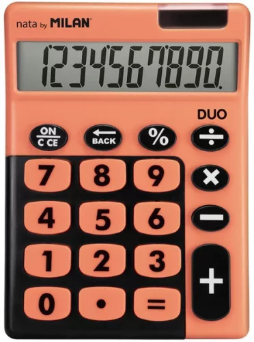 Számológép asztali 10 számjegy Milan 150610 "Duo" Touch narancs|10-digit, narancs, 150610TDOBL