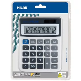   Számológép asztali, 12 számjegy Milan 40925 szürke|12 digit, szürke, 40925BL