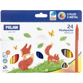Zsírkréta, háromszögletű Milan 24 szín|háromszög