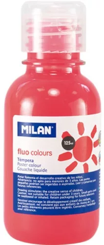 Tempera 125 ml Milan fluo piros|34430