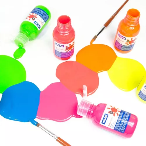 Tempera 125 ml Milan fluo piros|34430