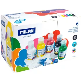   Tempera készlet 125 ml Milan 6 szín|03406 125ml paletta+ecset