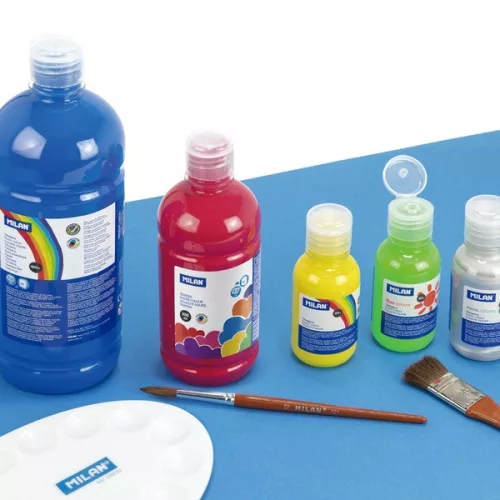 Tempera készlet 125 ml Milan 6 szín|03406 125ml paletta+ecset