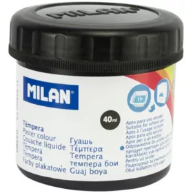 Tempera 40 ml Milan fekete|328006