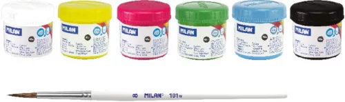 Tempera készlet 40 ml Milan 6 szín|40ml, vegyes színek, 03206