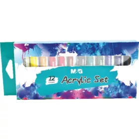 Akrilfesték 12 ml M&G 12 szín|akril, 12 ml, APLN6594