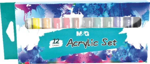 Akrilfesték 12 ml M&G 12 szín|akril, 12 ml, APLN6594