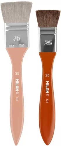 Ecset 25-ös lapos, póniszőr 6 db/csomag Milan 131|413125