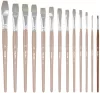 Ecset 0-s lapos, póniszőr 12 db/csomag Milan 121|12db/cs, 0412100 póniszőr,lapos ecset