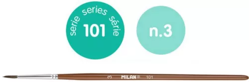 Ecset 3-as póniszőr 12 db/csomag Milan 101|80303 12 db/csomag