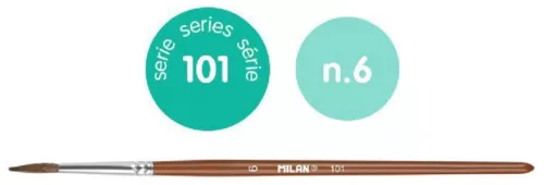 Ecset 6-os póniszőr 12 db/csomag Milan 101|80306 12 db/csomag